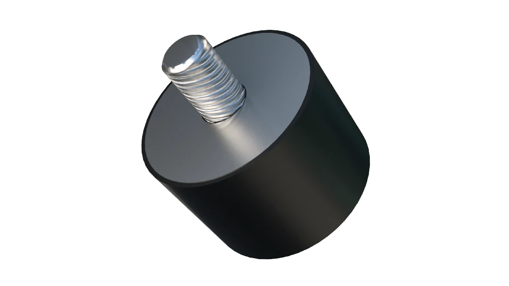 Rubber anti-vibration bobbin mount