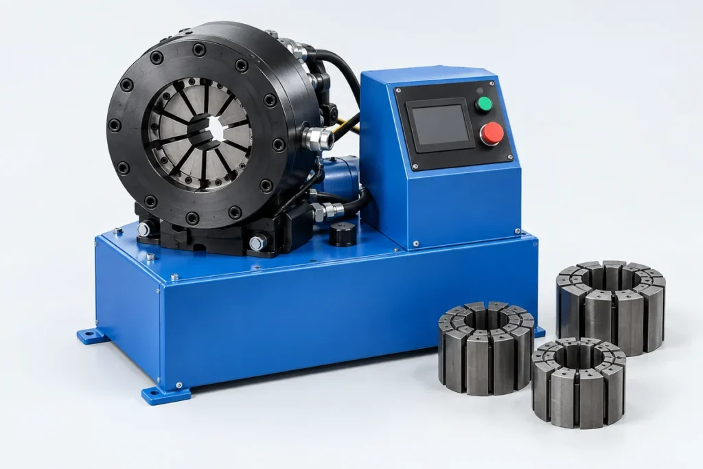 Illustrated hydraulic hose assembly equipment