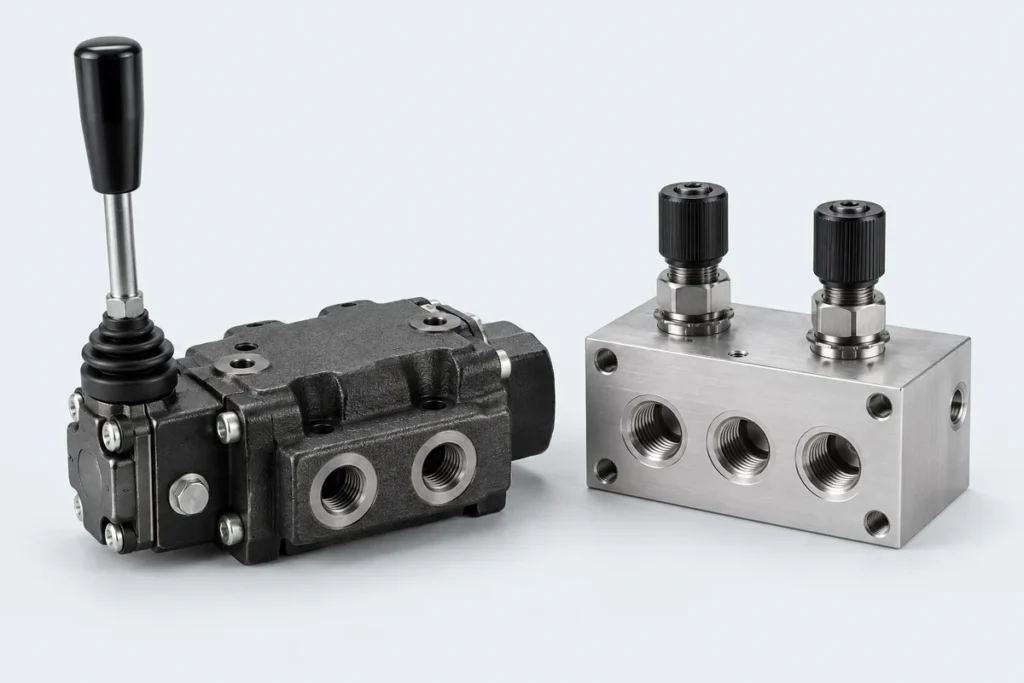 Illustrated hydraulic valves and control components